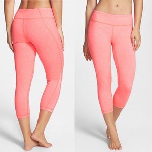 NWT Coral Stripe Zella Workout Leggings